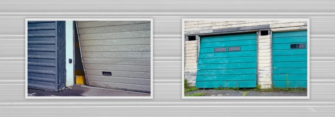 Crooked Aluminum Garage Door Repair in Welland, Ontario
