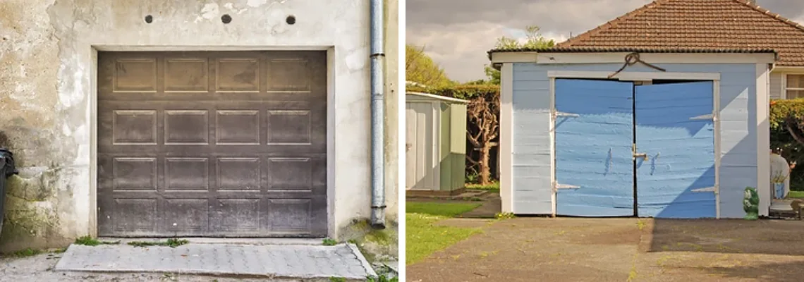 Rotten Steel Garage Door Repair in Welland, Ontario