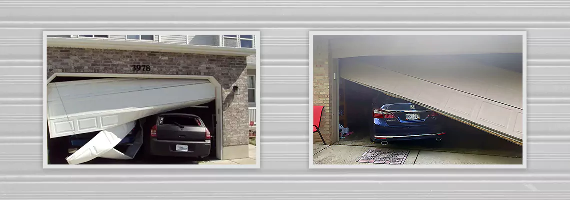 Repair Commercial Garage Door Got Hit By A Car in Welland, Ontario